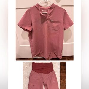 FIGS MATERNITY SCRUBS MAUVE SIZE M